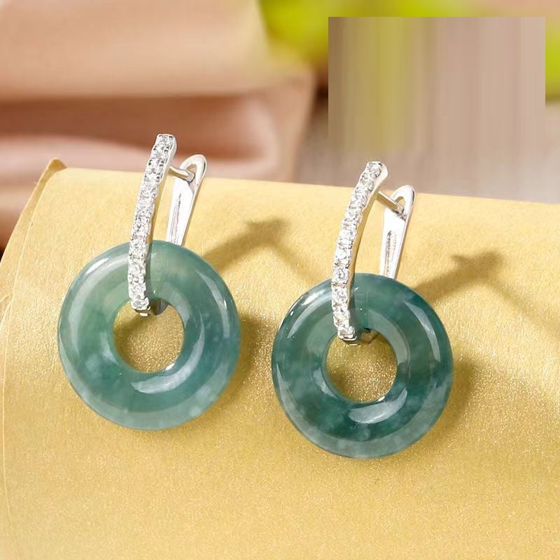 Natural Jade Earring