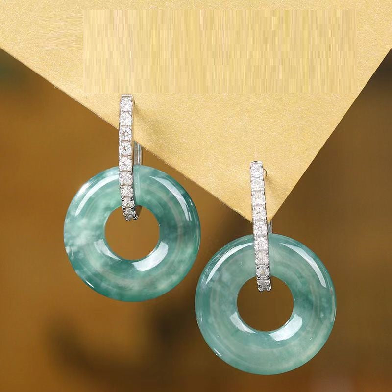 Natural Jade Earring