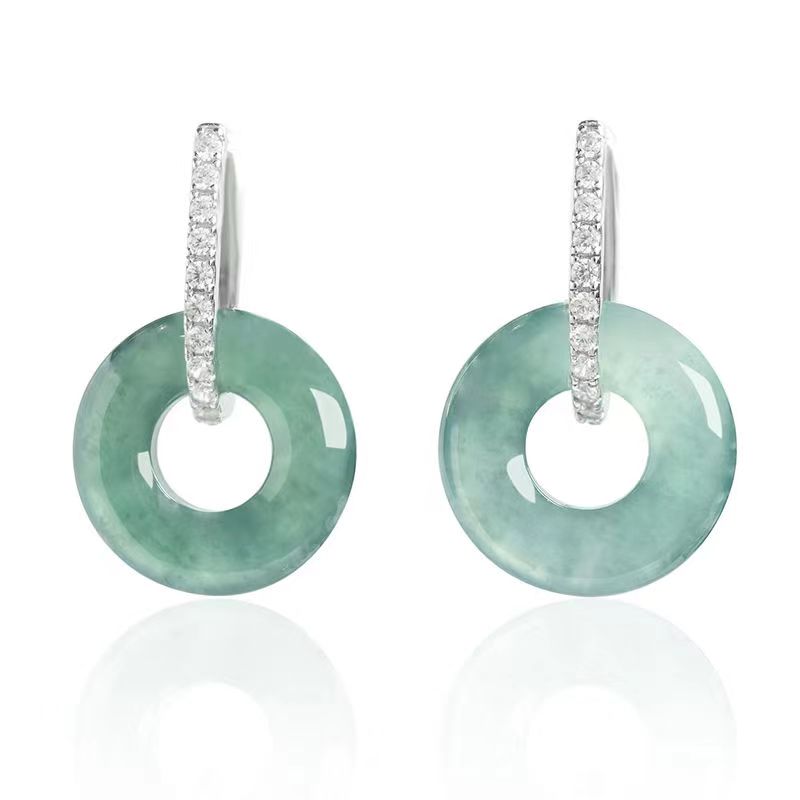 Natural Jade Earring