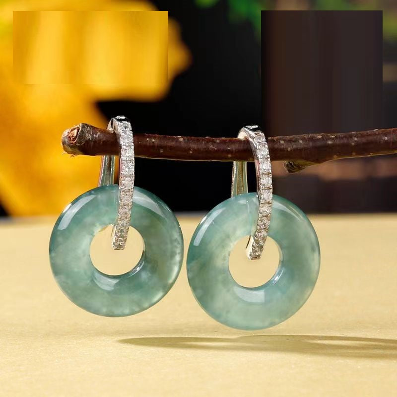 Natural Jade Earring