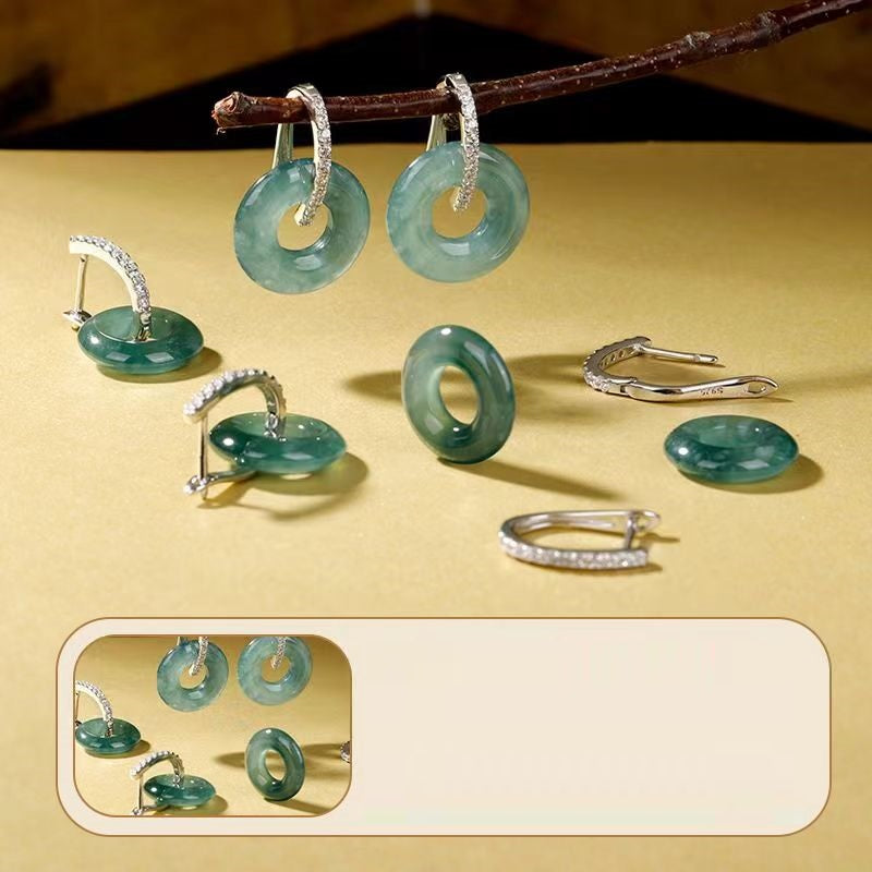 Natural Jade Earring